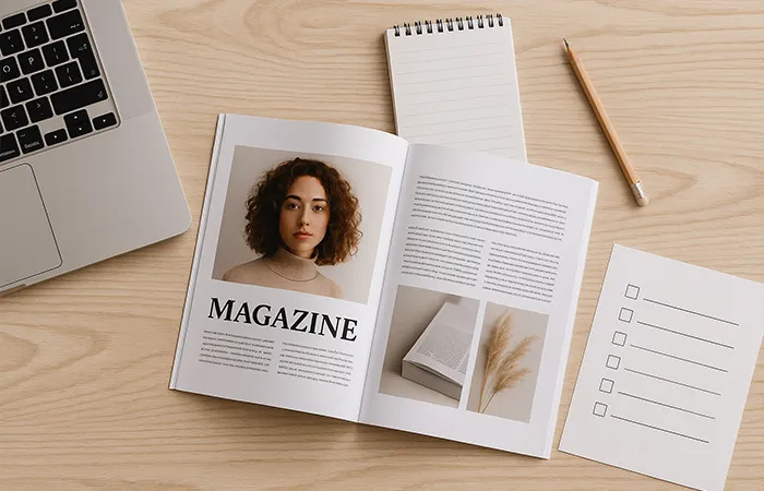Publicación de revista paso a paso